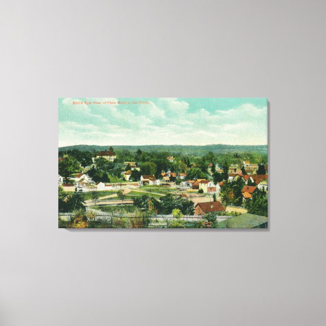 Impressão Em Tela Vista aérea da CityPaso Robles, CA (Frente)