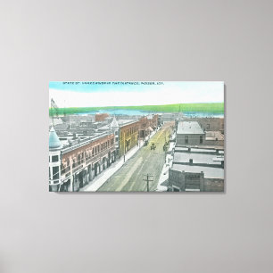 Impressão Em Tela Vista aérea da rua e do rio Snake do estado