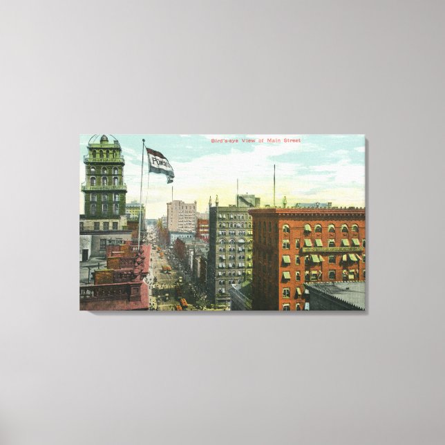 Impressão Em Tela Vista aérea da rua principal (Frente)