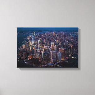 Impressão Em Tela Vista aérea de Manhattan