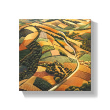 Vista aérea de terras agrícolas autônomas