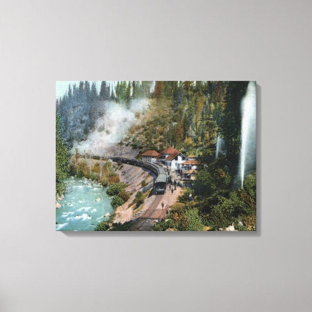 Impressão Em Tela Vista aérea de uma estação de comboios (Frente)