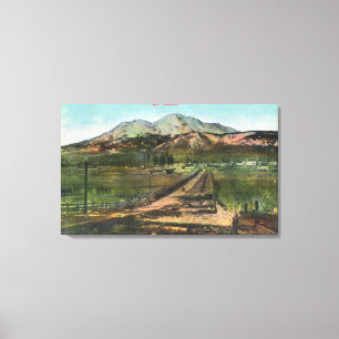 Impressão Em Tela Vista aérea do Vale e Monte Shasta