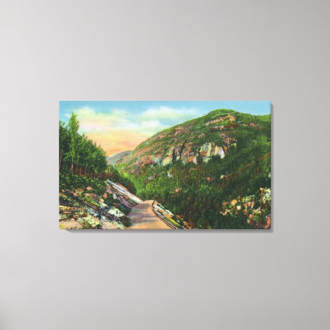 Impressão Em Tela Vista aérea dos riachos de peixe, Saranac Inn (Frente)