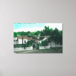 Impressão Em Tela Vista aérea exterior da casa de campo francesa