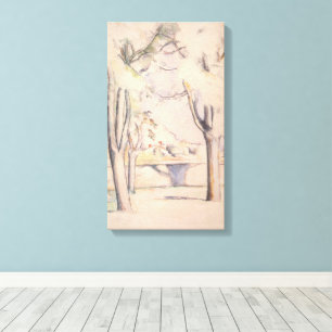 Impressão Em Tela Vista Através das Árvores por Paul Cezanne, Arte A