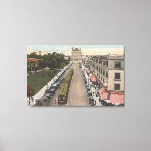Impressão Em Tela Vista da avenida e da câmara municipal pacíficas