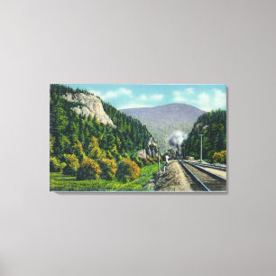 Impressão Em Tela Vista da cabeça do elefante & do entalhe Entranc