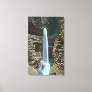 Impressão Em Tela Vista da cascata espectacular da caverna