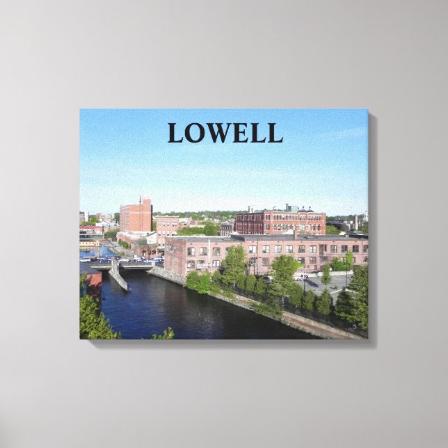 IMPRESSÃO EM TELA VISTA DA CIDADE DE LOWELL ENVELOPADA (Frente)