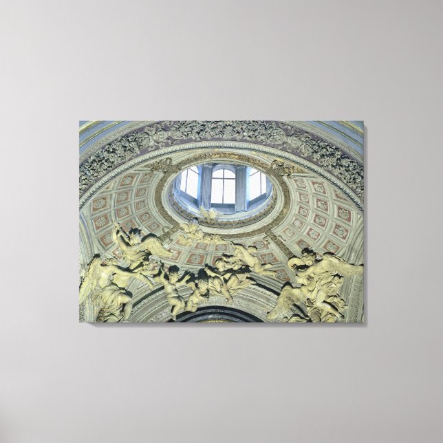 Impressão Em Tela Vista da cupola com músicos de anjo (Frente)