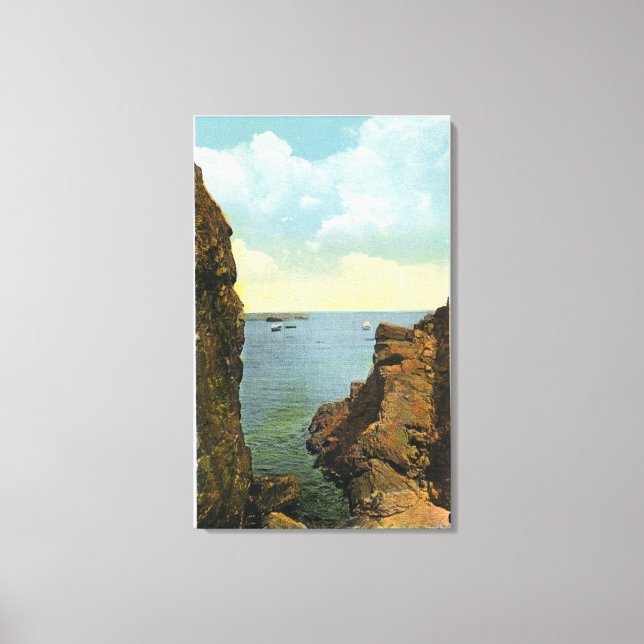 Impressão Em Tela Vista da Esquerda em Perkins Cove (Frente)