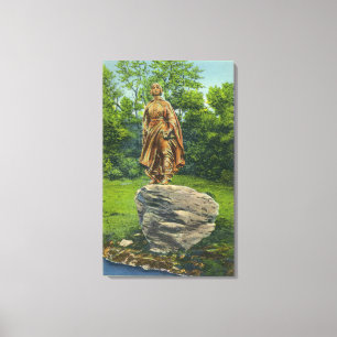Impressão Em Tela Vista da estátua da donzela do peregrino