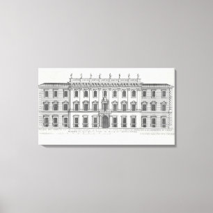 Impressão Em Tela Vista da fachada de Palazzo Chigi, Roma, designe