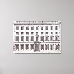 Impressão Em Tela Vista da fachada de Palazzo Marchese, Roma, desi
