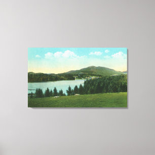 Impressão Em Tela Vista da flor do lago com o padeiro do Mt. na