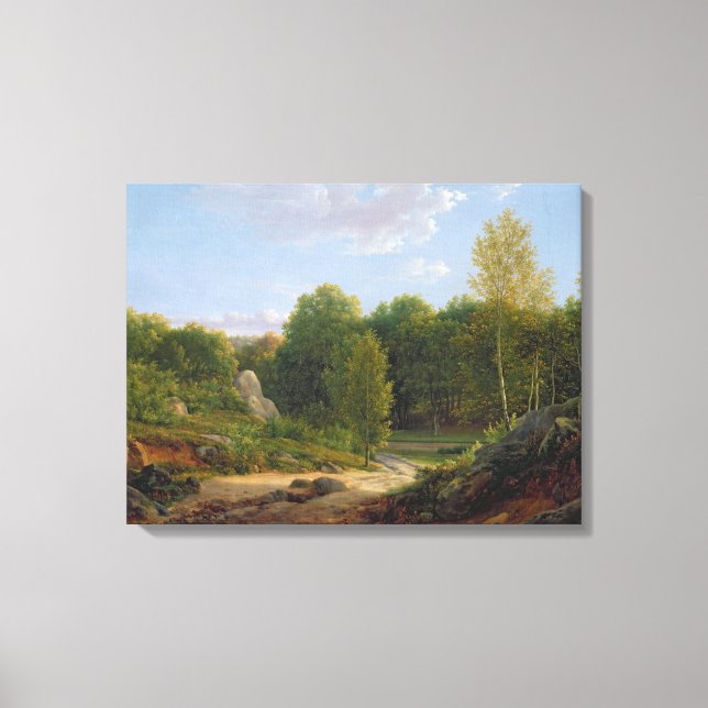 Impressão Em Tela Vista da Floresta de Fontainebleau, 1829 (Frente)