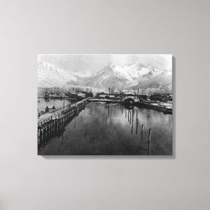 Impressão Em Tela Vista da frente d'água em Valdez, Alaska Photoógra