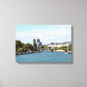 Impressão Em Tela Vista da Notre Dame de Paris da Pont d'Austerlitz