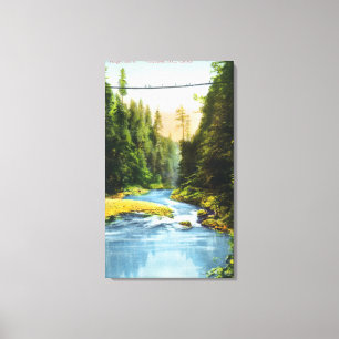 Impressão Em Tela Vista da ponte de suspensão de Capilano # 2