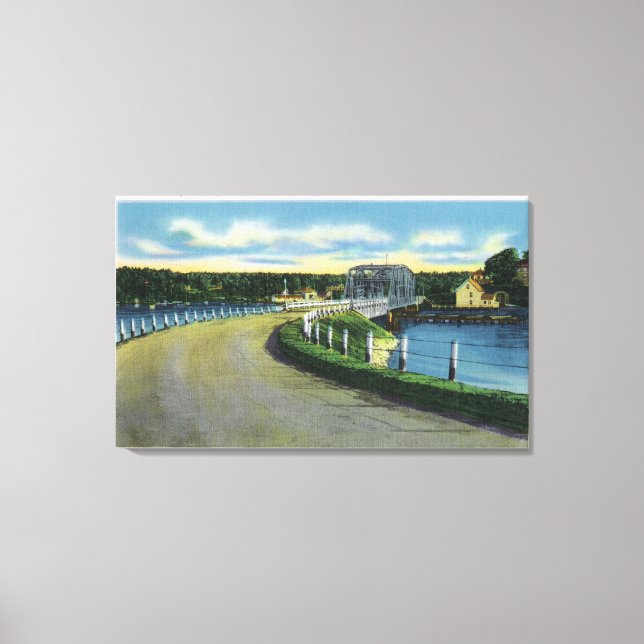 Impressão Em Tela Vista da Ponte Southport (Frente)