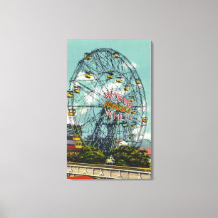 Impressão Em Tela Vista da roda de Ferris famosa da maravilha