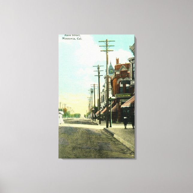 Impressão Em Tela Vista da rua principalMonróvia, CA (Frente)
