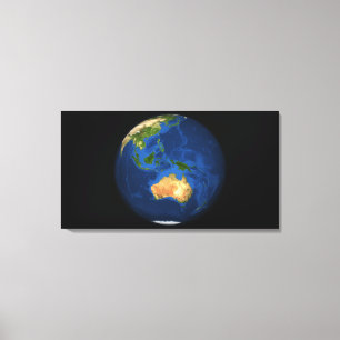 Impressão Em Tela Vista da terra completa que mostra Indonésia,