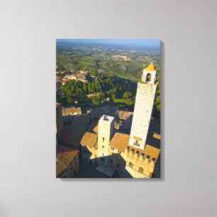 Impressão Em Tela Vista da Torre, San Gimignano, Siena, Toscana