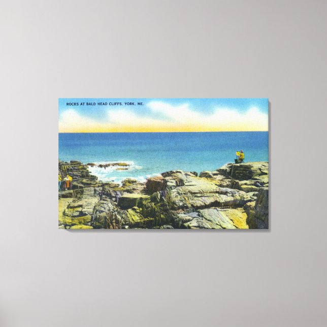 Impressão Em Tela Vista das pedras e do Surf (Frente)