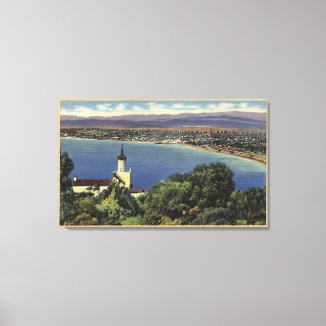 Impressão Em Tela Vista das praias de Redondo & Hermosa (Frente)