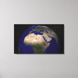 Impressão Em Tela Vista de África, Europa, o Médio Oriente, e dent