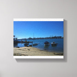 Impressão Em Tela Vista de Balboa Island, Newport Beach, Califórnia