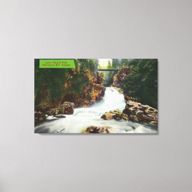 Impressão Em Tela Vista de Canyon Falls do Lynn (Frente)