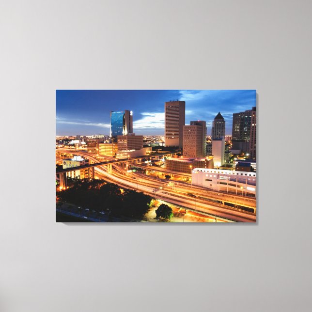 Impressão Em Tela Vista de Cidade do centro (Frente)