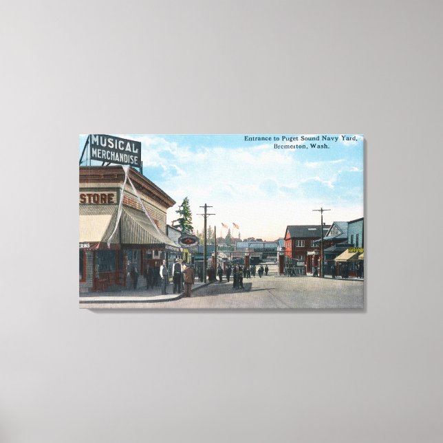 Impressão Em Tela Vista de Entrada para o Estaleiro de Marinhos dos  (Frente)