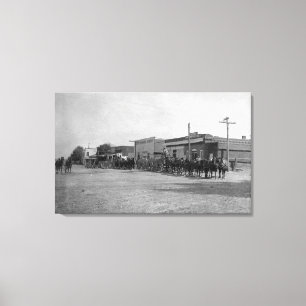 Impressão Em Tela Vista de equipes do vagão do cavalo na rua