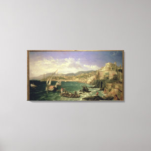 Impressão Em Tela Vista de Genoa, 1854 (óleo em canvas)