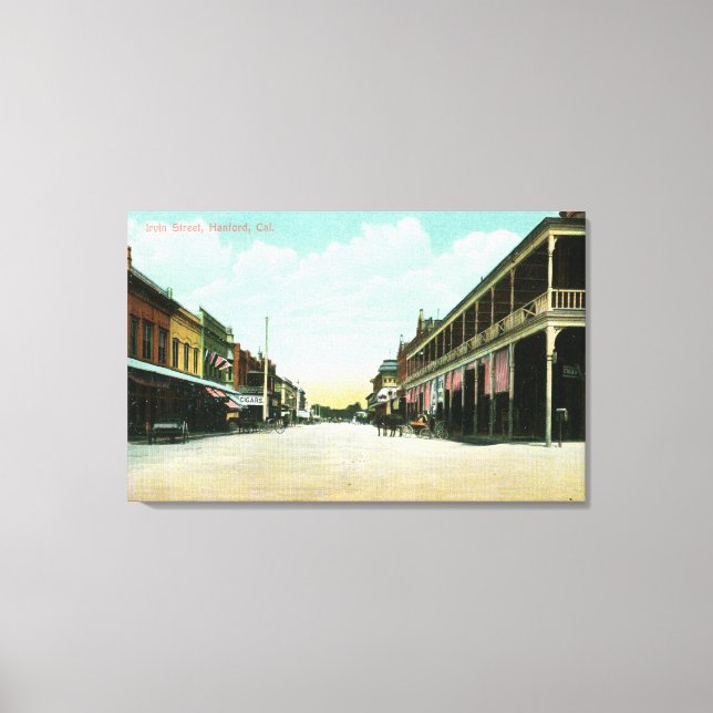 Impressão Em Tela Vista de Irvin Street Hanford, CA (Frente)