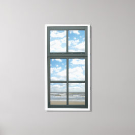 Impressão Em Tela Vista de Janela Falsa Ondas Oceânicas/Marítimas