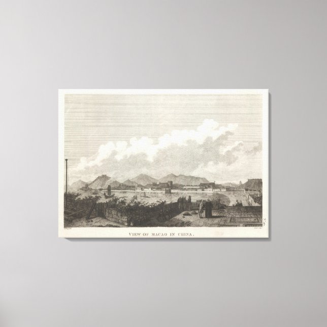 Impressão Em Tela Vista de Macau na China (Frente)