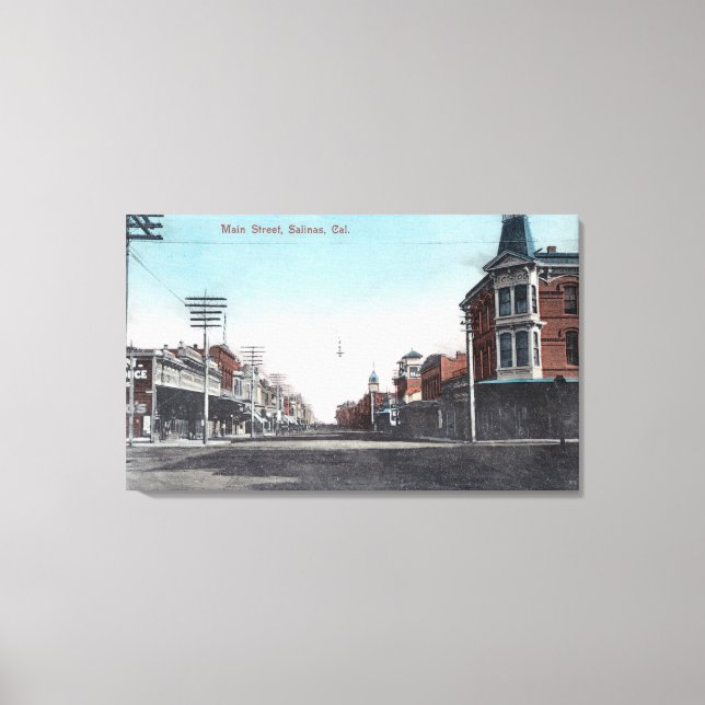 Impressão Em Tela Vista de Main StreetSalinas, CA (Frente)