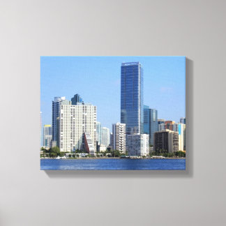 Impressão Em Tela Vista de Miami Skyline