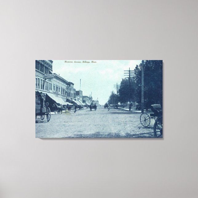 Impressão Em Tela Vista de Montana AvenueBillings, MT (Frente)