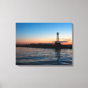 Impressão Em Tela Vista de Montevideo no alvorecer, Uruguai