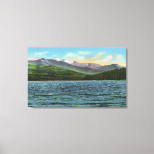 Impressão Em Tela Vista de Mts nevado da estrada do lago Tupper