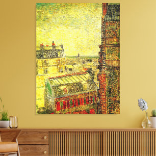 Impressão Em Tela Vista de Paris do Quarto de Vincent por Vincent va