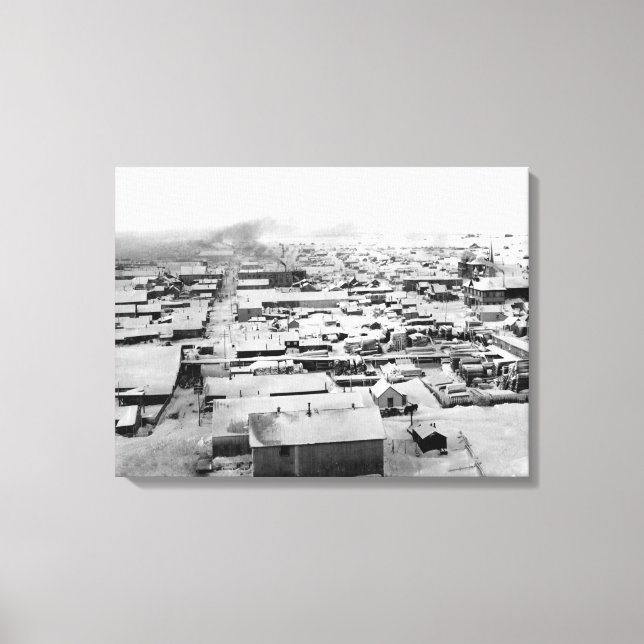 Impressão Em Tela Vista de Pássaro de Nome, Alasca com Neve (Frente)