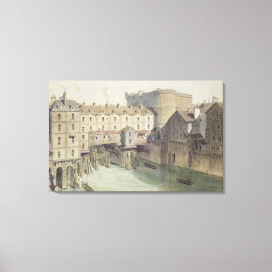 Impressão Em Tela Vista de pequeno Chatelet e do pequeno Pont