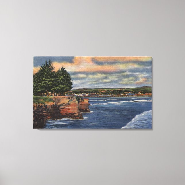 Impressão Em Tela Vista de Pier e Casino do Cliff Ocidental (Frente)